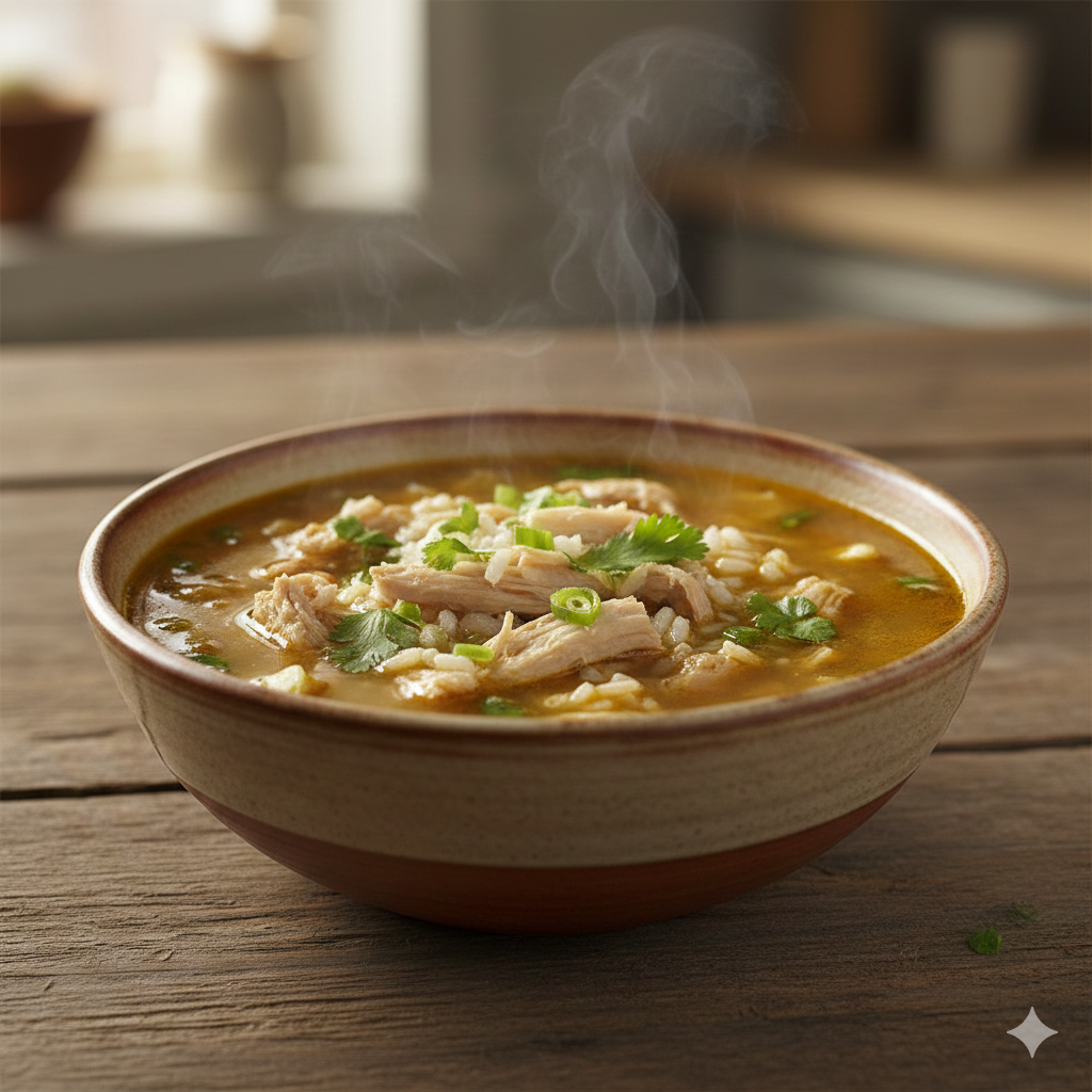 Sopa de Arroz de Gallina